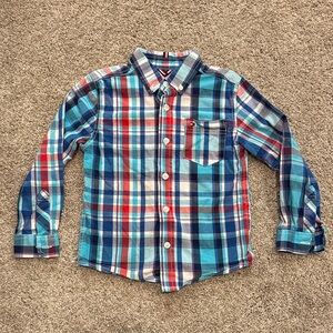 Tommy Hilfiger Kids Plaid Button up Shirt - Blue, Red, and White - sz 5